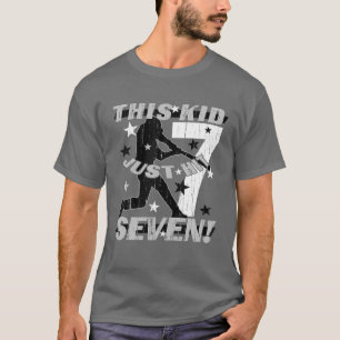 Kids 7Th Birthday Baseball Glove Kids 7 Year Old T-Shirt