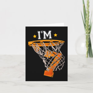 Kids 7th Birthday Basketball I'm 7 Boy Girl 6th B Card