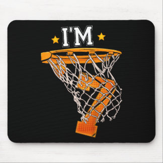 Kids 7th Birthday Basketball  I'm 7 Boy Girl 6th B Mouse Mat