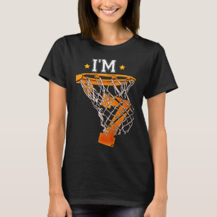 Kids 7th Birthday Basketball  I'm 7 Boy Girl 6th B T-Shirt