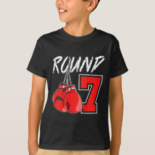 Kids 7th Birthday Boxing Boy 7 Year Old Boxer Bday T-Shirt