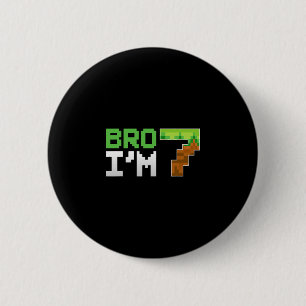 Kids 7th Birthday Boy Bro I’m 7 Year Old Gamer Pix 6 Cm Round Badge