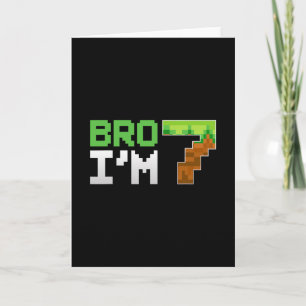 Kids 7th Birthday Boy Bro I’m 7 Year Old Gamer Pix Card