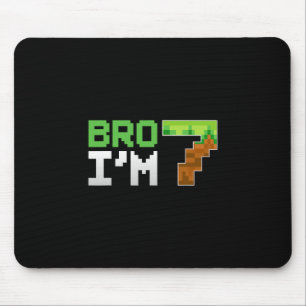 Kids 7th Birthday Boy Bro I’m 7 Year Old Gamer Pix Mouse Mat
