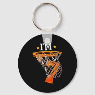 Kids 7th Birthday Bysketbyll Im 7 Boy Girl 6th Bi Key Ring