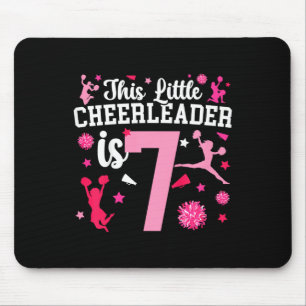 Kids 7th Birthday Cheerleading Girl Seven Year Old Mouse Mat