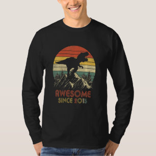 Kids 7th Birthday Dinosaur 7 Year Old Awesome Sinc T-Shirt