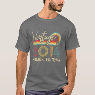 Kids 7Th Birthday Gift 2014 7 Years Old Retro Limi T-Shirt