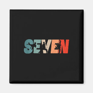 Kids 7th Birthday Karate Fighter 7 Year Old Girls Magnet