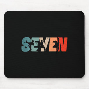 Kids 7th Birthday Karate Fighter 7 Year Old Girls Mouse Mat