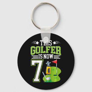 Kids 7th Birthday Party Golf Boy Seven Year Old Go Key Ring