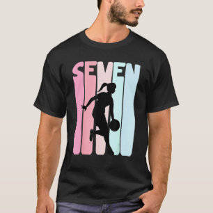 Kids 7th Birthday Retro Basketball  Girls 7 Years T-Shirt