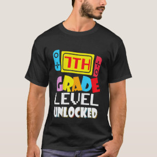 Kids 7th Grade Level Unlocked Video Gamer Back To T-Shirt