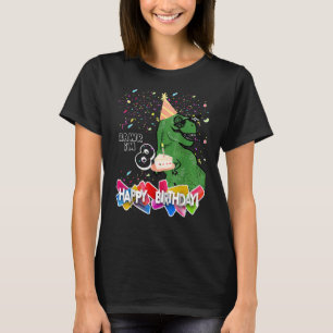 Kids 8 Year Old 8th Birthday Boy Rex Dinosaur T-Shirt