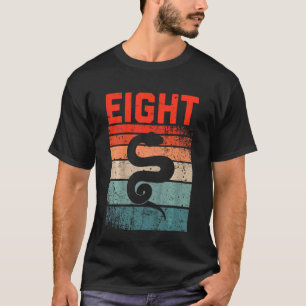 Kids 8 Year Old 8th Birthday Snake Reptile Boys G T-Shirt