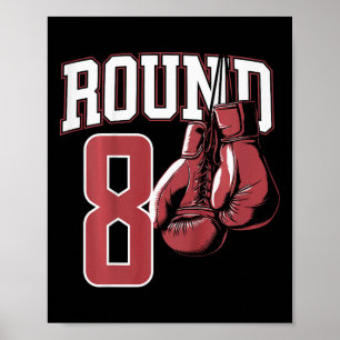 Kids 8 Year Old Boxer Bday Party 8th Birthday Boxi Poster