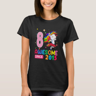 Kids 8 Year Old Girls Teens Unicorn 8th Birthday T-Shirt