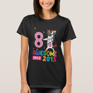 Kids 8 Year Old Girls Teens Unicorn 8th Birthday T-Shirt