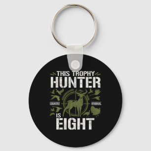 Kids 8 Year Old Hunting Birthday Party Duck Deer H Key Ring