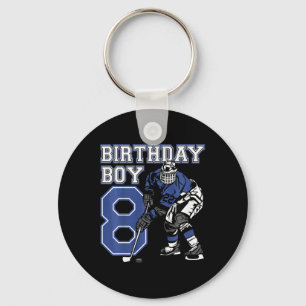 Kids 8 Year Old Ice Hockey Themed Birthday Party 8 Key Ring