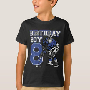 Kids 8 Year Old Ice Hockey Themed Birthday Party 8 T-Shirt
