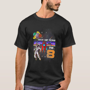 Kids 8 Year Old Outer Space Birthday Planets Astro T-Shirt