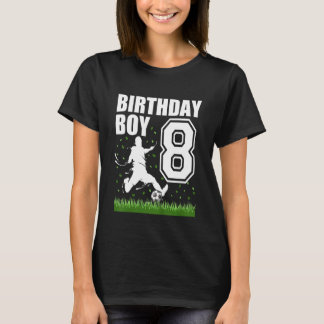 Kids 8 Year Old Soccer Birthday Party Theme 8th Fo T-Shirt