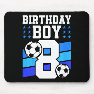 Kids 8 Years Old Boy 8th Birthday Gift Bday Soccer Mouse Mat