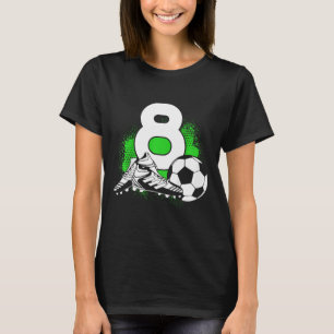 Kids 8 Years Old Boy 8th Birthday Gift Bday Soccer T-Shirt