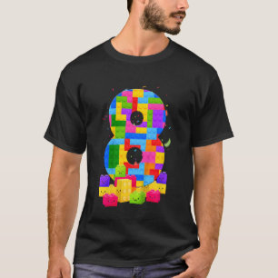 Kids 8 Years Old Building Block Builders 8th B D T-Shirt