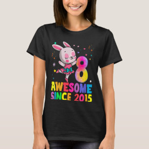 Kids 8 Years Old Rabbit Ballet Gifts 8th Birthday T-Shirt
