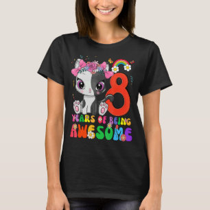 Kids 8 Years Old Teens 8th Birthday Girl Awesome C T-Shirt