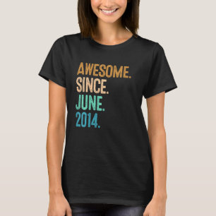 Kids 8th birthday Awesome since June 2014 T-Shirt