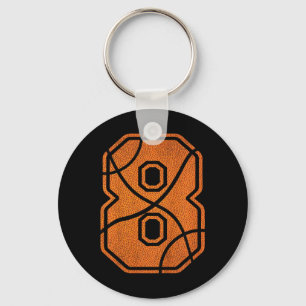 Kids 8th Birthday Basketball Boys Kids  Key Ring