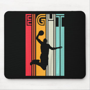 Kids 8th Birthday Basketball Lover Gift 8 Years Ol Mouse Mat