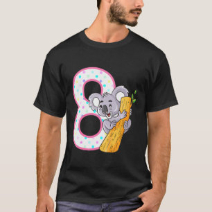 Kids 8th Birthday Boy And Girl Kola Bear Zoo Anima T-Shirt