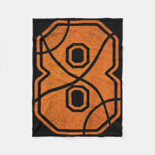 Kids 8th Birthday Bysketbyll Boys Kids  Fleece Blanket