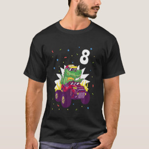 Kids 8th Birthday Eight Year Old Boy Tractor Digge T-Shirt