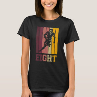 Kids 8th Birthday  For Boys Football Player 8 Year T-Shirt