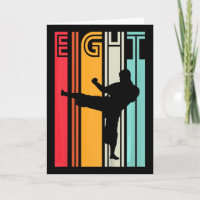 Kids 8th Birthday Gift Karate Retro Taekwondo Mart