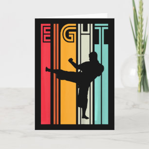 Kids 8th Birthday Gift Karate Retro Taekwondo Mart Card