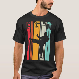 Kids 8th Birthday Gift Karate Retro Taekwondo Mart T-Shirt