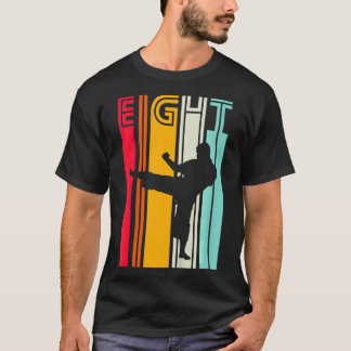 Kids 8th Birthday Gift Karate Retro Taekwondo Mart T-Shirt
