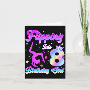 Kids 8th birthday girl gymnastics 8 year oldKids 8 Card