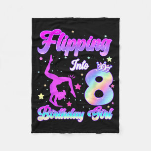 Kids 8th birthday girl gymnastics 8 year oldKids 8 Fleece Blanket