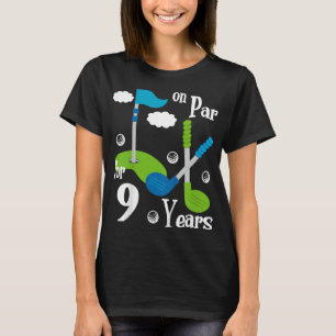 Kids 8th Birthday Golf Funny Golfer 8 Year Old Boy T-Shirt