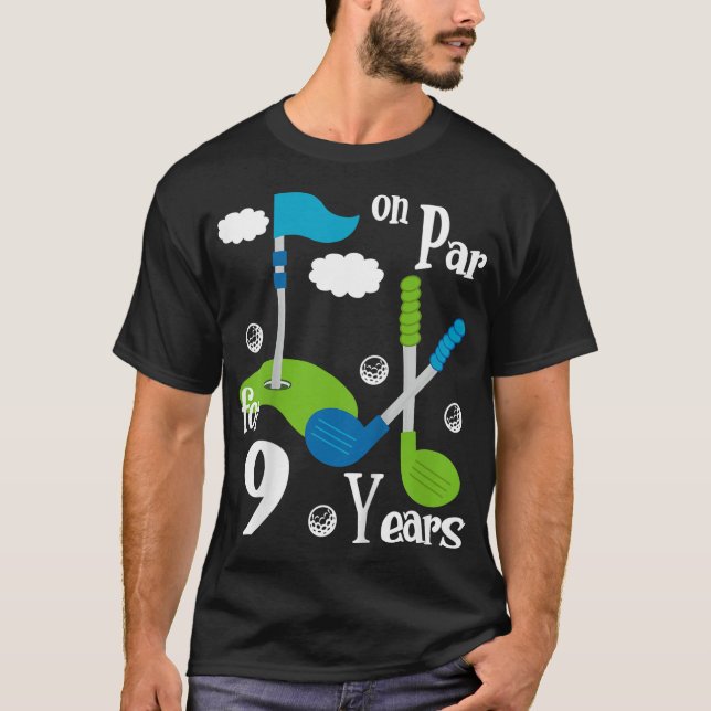 Kids 8th Birthday Golf Funny Golfer 8 Year Old Boy T-Shirt (Front)