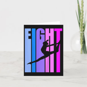 Kids 8th Birthday Gymnastics Girls Gymnast Dance D Card