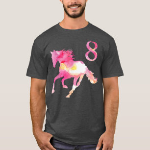 Kids 8th Birthday Horse Giftfor 8 Year Old Girls  T-Shirt