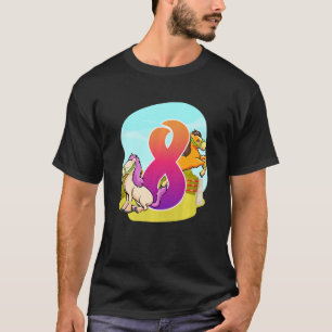 Kids 8th Birthday Horseback Riding Horse themed Ei T-Shirt